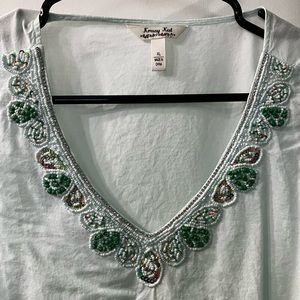 Krazy Kat XL beaded top